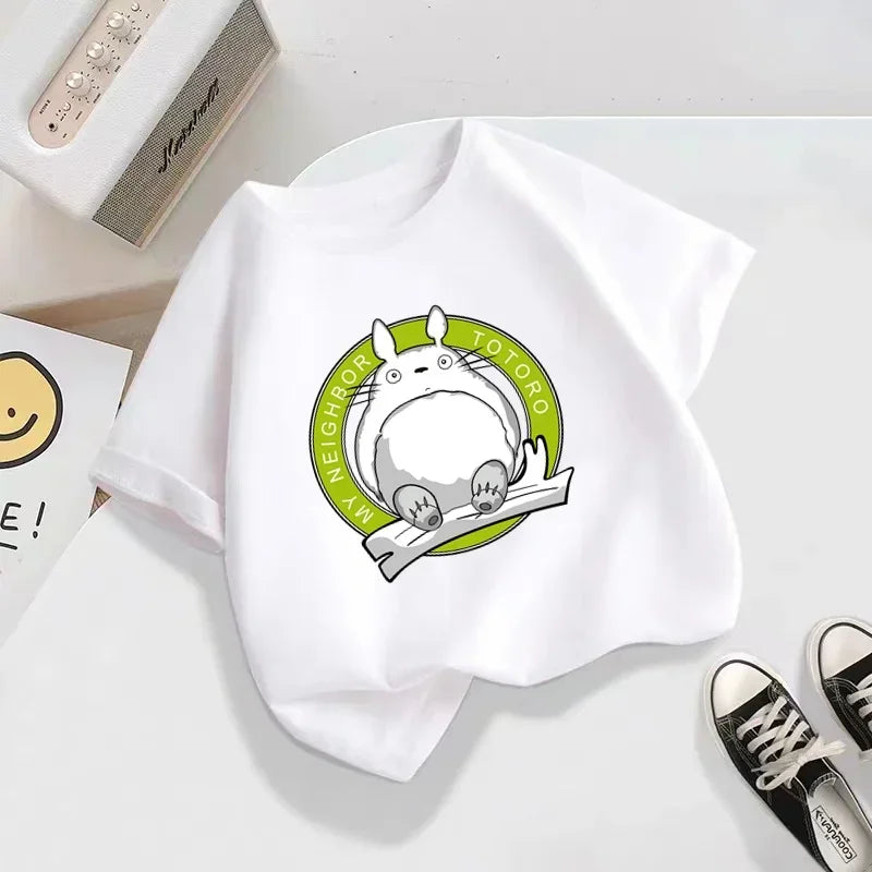2024 Fashion Totoro Short Sleeve T-shirt Kids Clothing Girls Clothing Boys Baby Clothing Fall Sports Casual Kids Top