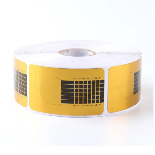 100pcs Nail Art Form French Acrylic UV Nail Gel Tips Extension Forms Guide Stickers Nail Building Gel Curl Forms Mold Manicure