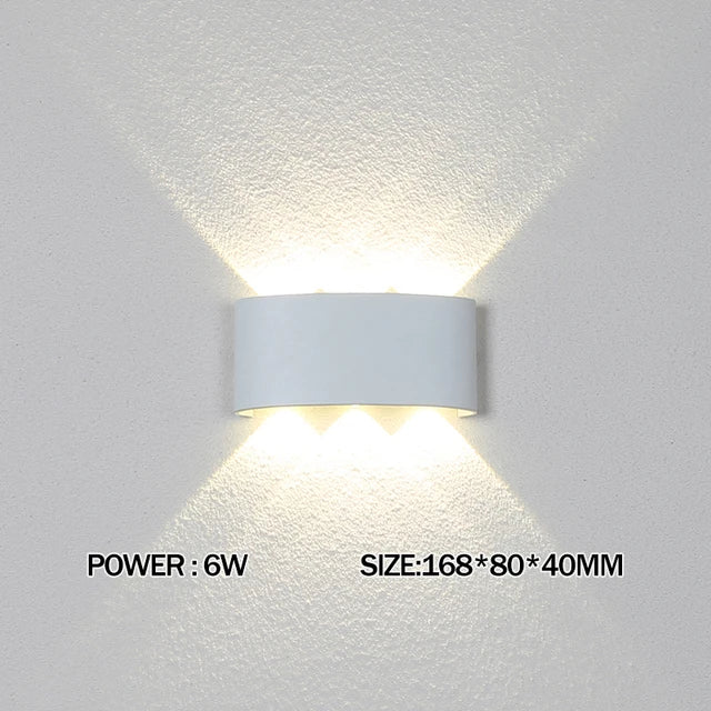 Up and Down LED Wall Lamp Waterproof IP65 Aluminium Interior Wall Light For Bedroom Living Room Corridor Indoor Outdoor Lighting