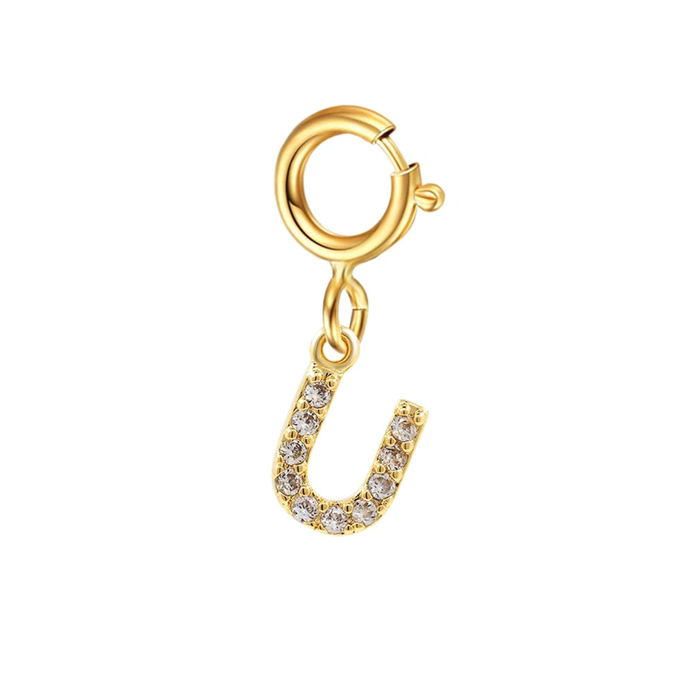 Personalized bracelet diy name initial letter pendant Gold Color Bracelet Stainless Steel Twist Cuban Chain Bracelet for Women