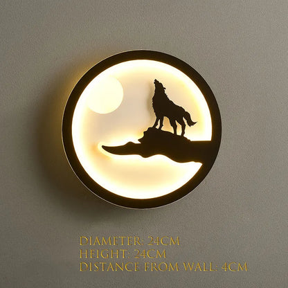 Modern minimalist creative Nordic bedside lamp lighting luxury background wall character LED living room corridor wall lamp