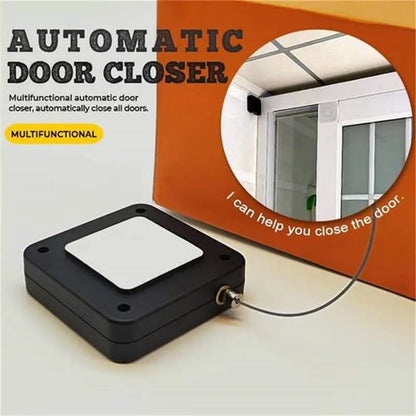 KK&FING Punch-free Automatic Door Closer 500g-1200g Wire Rope Retractable Automatic Recovery Coil Closing Device Door Hardware