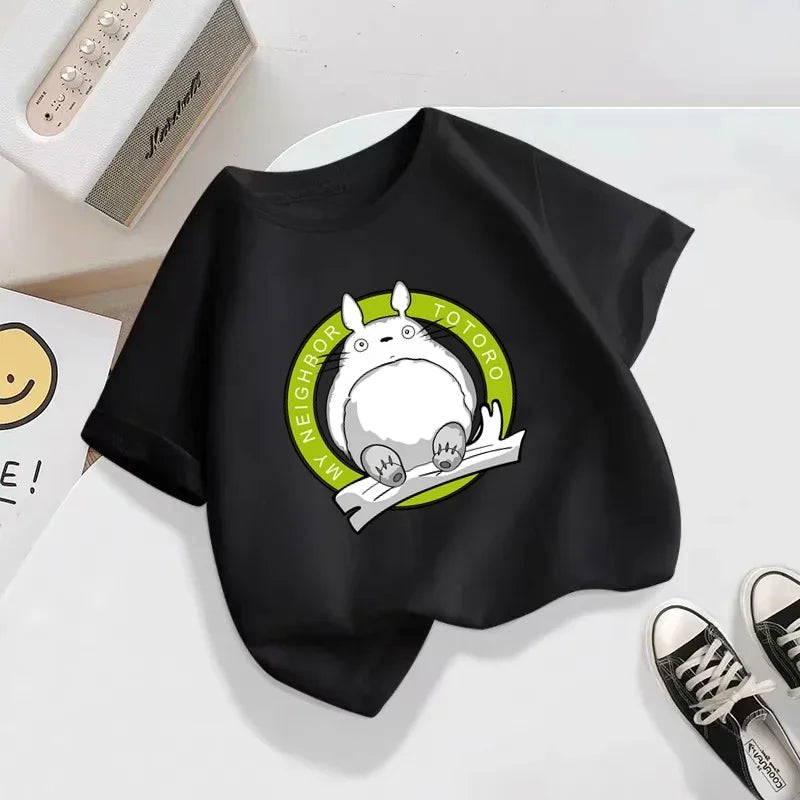 2024 Fashion Totoro Short Sleeve T-shirt Kids Clothing Girls Clothing Boys Baby Clothing Fall Sports Casual Kids Top