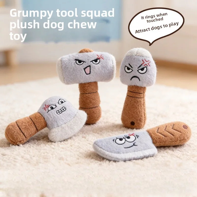 2pcsFunny Expression Squeaky Plush Dog Toy Interac — THee Store Pet Toys