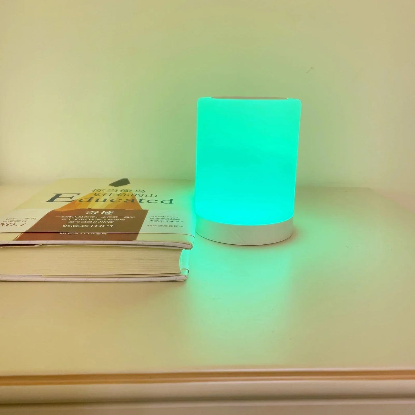 Xiaomi Touch Control Night Light USB Rechargeable Dimmable RGB Night Light Bedroom Bedside Ambient Table Lamp With Timer