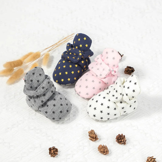 Winter Padded Thickened High-top Warm Newborn Baby Walking Shoe Anti-slip Cotton Soft Bottom Versatile Classic Baby Casual Shoes