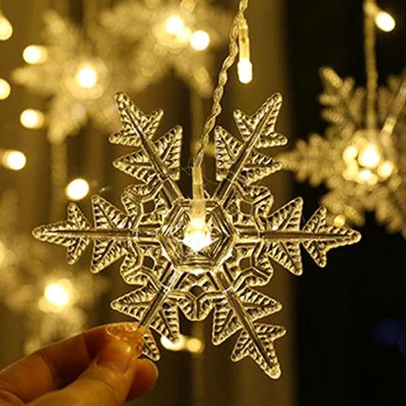 4M Led Light Curtain Garland Holiday Lighting Christmas Decorations Bedroom Party Lights New Year's Eve Fairy Home Decoration