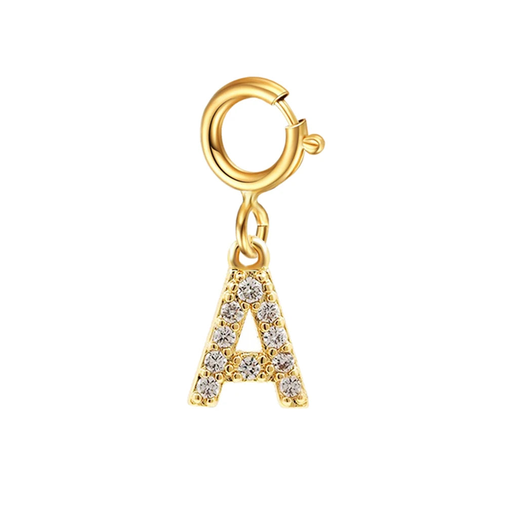 Personalized bracelet diy name initial letter pendant Gold Color Bracelet Stainless Steel Twist Cuban Chain Bracelet for Women