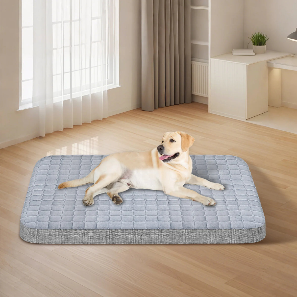 Inflatable Dog Bed for Large Dogs - Orthopedic Cooling Pet Mattress with Removable Washable Cover, Non-Slip Portable Foldable