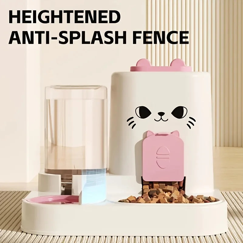 Large Capacity Pet Feeder All-in-One Automatic Water Dispenser Cat Food Bowl Dog Bowl Cat Bowl Dog Bowl Pet Supplies