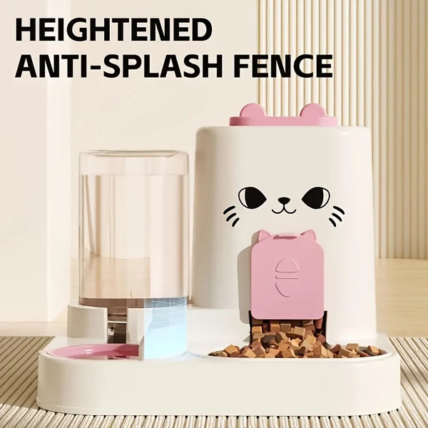 Large Capacity Pet Feeder All-in-One Automatic Water Dispenser Cat Food Bowl Dog Bowl Cat Bowl Dog Bowl Pet Supplies