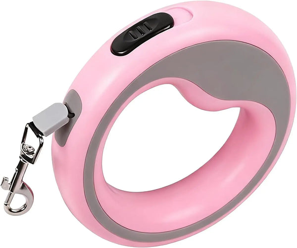 Retractable Dog Lead Heavy-Duty Extendable Dog Leads Strong Nylon Tape Leash One-Handed Brake  Lock Tangle-Free Design for Small