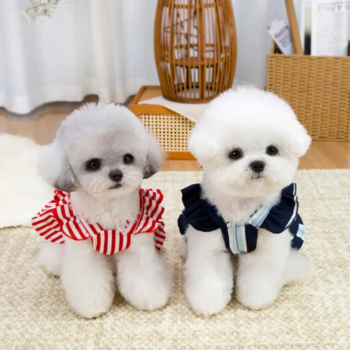 Striped Breathable Dog Summer Dress — Lightweight