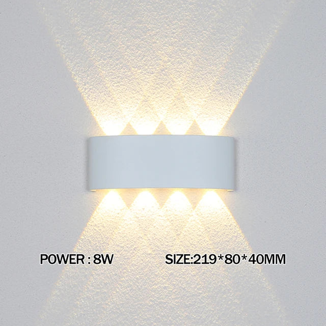 Up and Down LED Wall Lamp Waterproof IP65 Aluminium Interior Wall Light For Bedroom Living Room Corridor Indoor Outdoor Lighting
