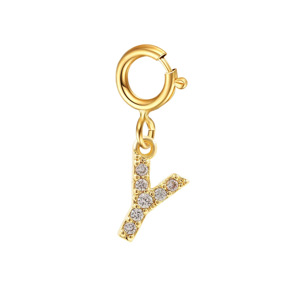 Personalized bracelet diy name initial letter pendant Gold Color Bracelet Stainless Steel Twist Cuban Chain Bracelet for Women