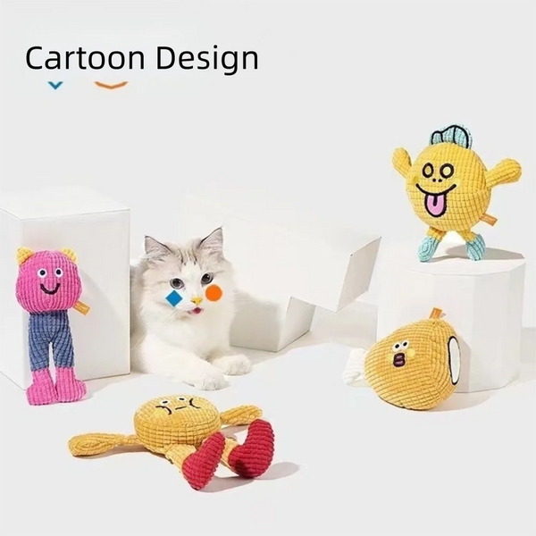 Durable Cute Squeaky Toy Interactive Self Play Funny Training Teething Puppy Chew Toy Pets Supplies