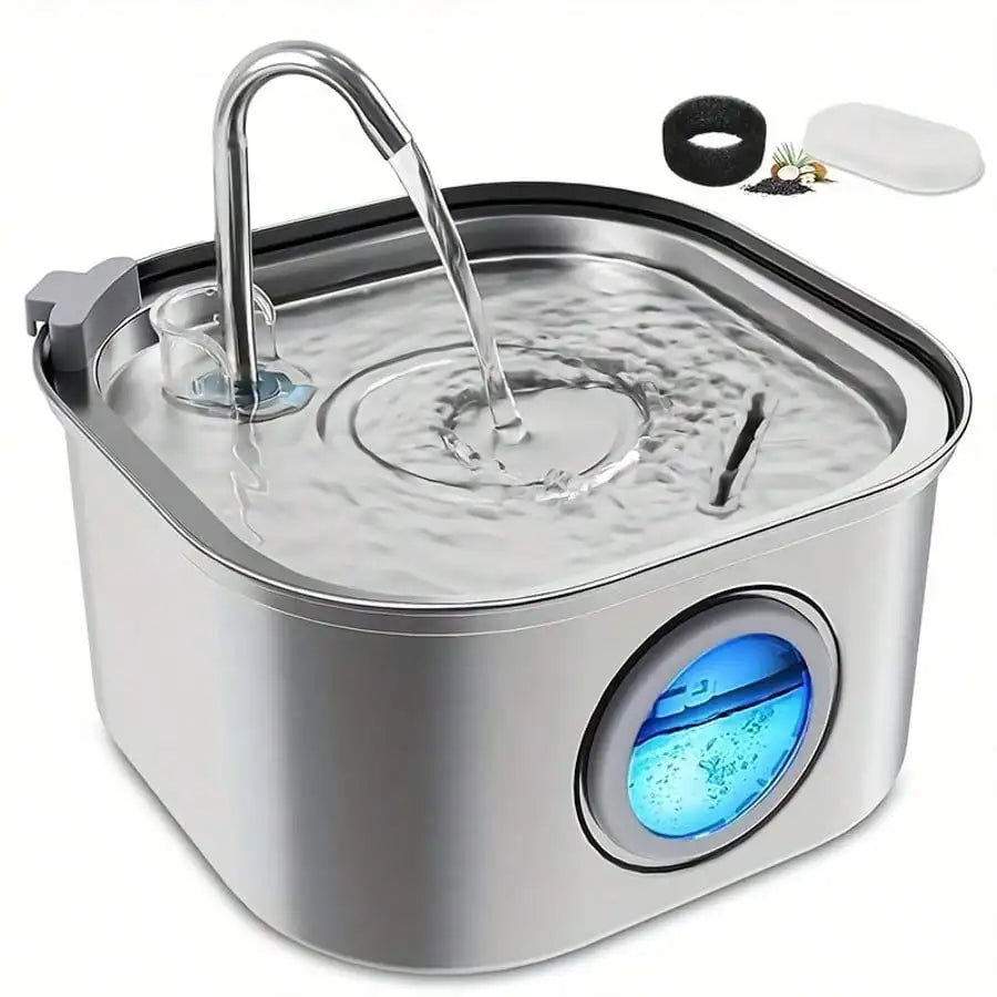 1pc 1082oz Stainless Steel Quiet Cat Dog Water Fou — THee Store Pet Feeding