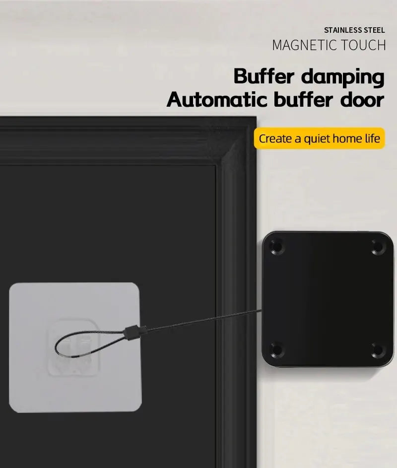 Automatic Drawstring Door Closer, Sliding Door, Office, Bathroom, Bedroom, Household, Simple Silent and Non Punching Door Closer