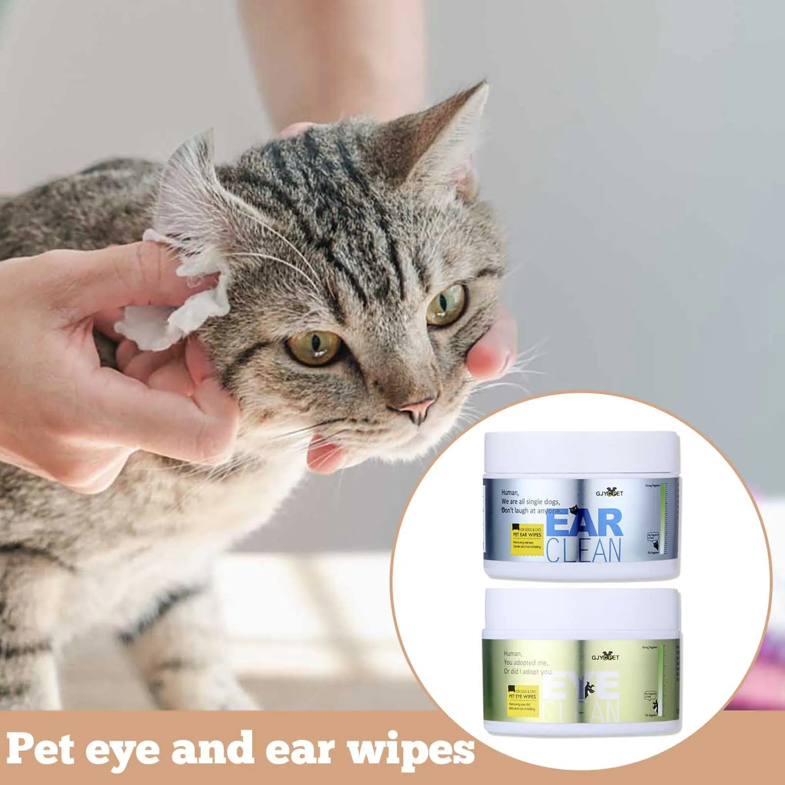 120 Pcs Pet Eye Wet Wipes Cat Dog Tear Stain Remov — THee Store Pet Cleaning