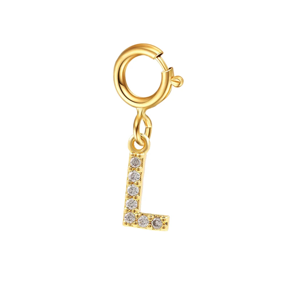 Personalized bracelet diy name initial letter pendant Gold Color Bracelet Stainless Steel Twist Cuban Chain Bracelet for Women