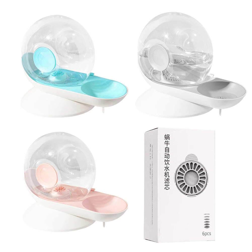 Feeding Water Bowl Bubble Pet Drinking Fountain Larger Capacity Dispenser Mouth Wetting Free Automatic Cat Feeder