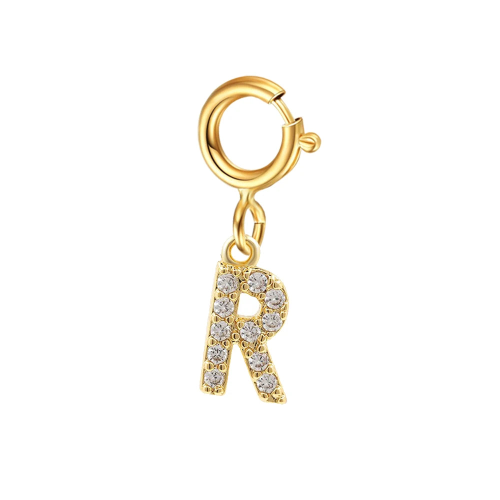 Personalized bracelet diy name initial letter pendant Gold Color Bracelet Stainless Steel Twist Cuban Chain Bracelet for Women