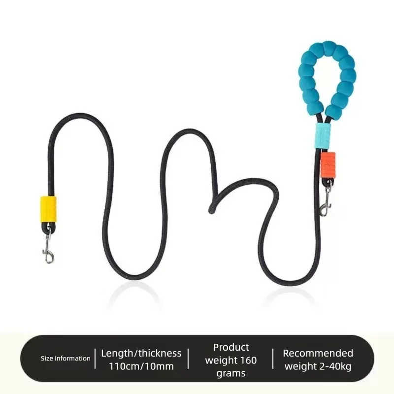 Adjustable 110cm Versatile Dog Traction Rope with a Comfortable Foam Soft Handle Light Weight Nylon P Chain For Small Medium Dog