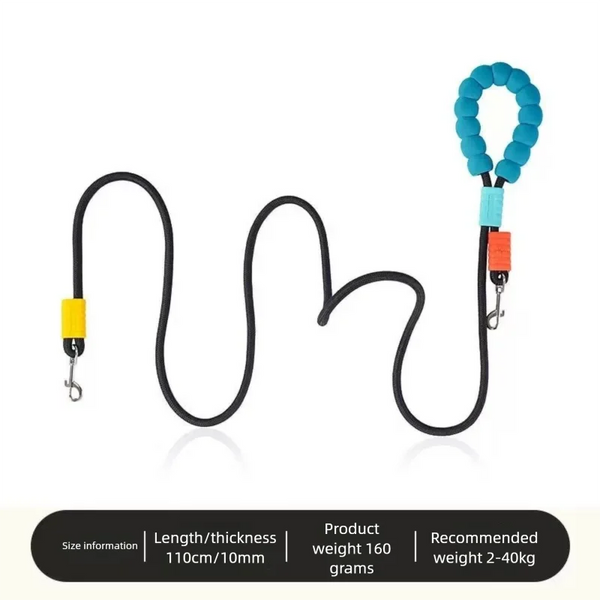 Adjustable 110cm Versatile Dog Traction Rope with a Comfortable Foam Soft Handle Light Weight Nylon P Chain For Small Medium Dog