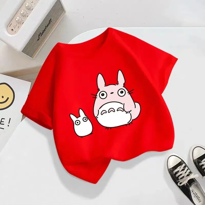 2024 Fashion Totoro Short Sleeve T-shirt Kids Clothing Girls Clothing Boys Baby Clothing Fall Sports Casual Kids Top