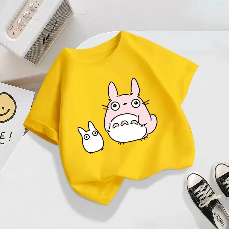 2024 Fashion Totoro Short Sleeve T-shirt Kids Clothing Girls Clothing Boys Baby Clothing Fall Sports Casual Kids Top