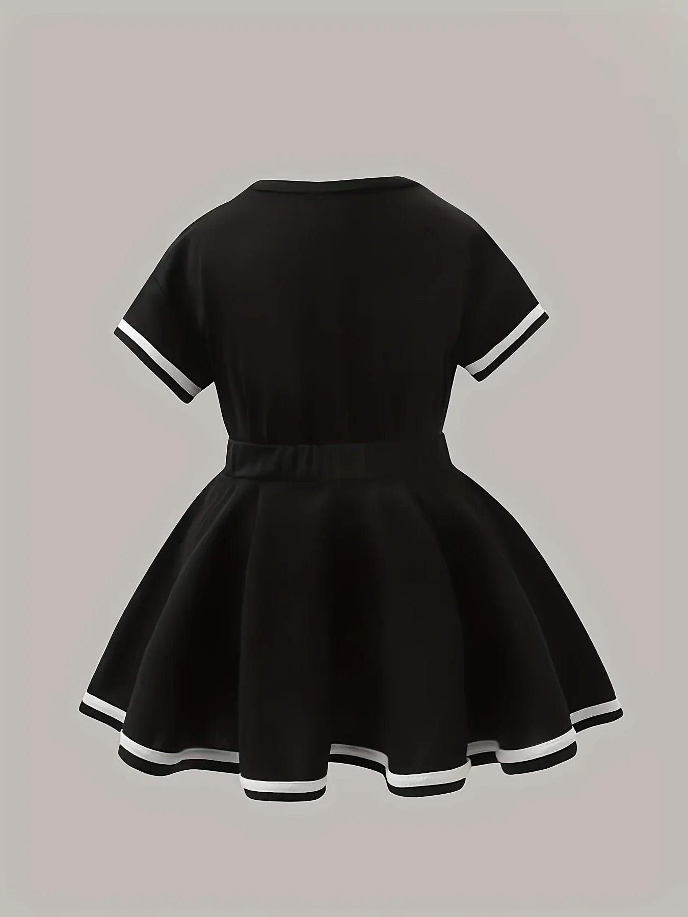 Summer girls' two-piece short sleeved top+pleated skirt set, printed pattern, casual and comfortable, suitable for outdoor sport