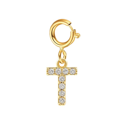 Personalized bracelet diy name initial letter pendant Gold Color Bracelet Stainless Steel Twist Cuban Chain Bracelet for Women