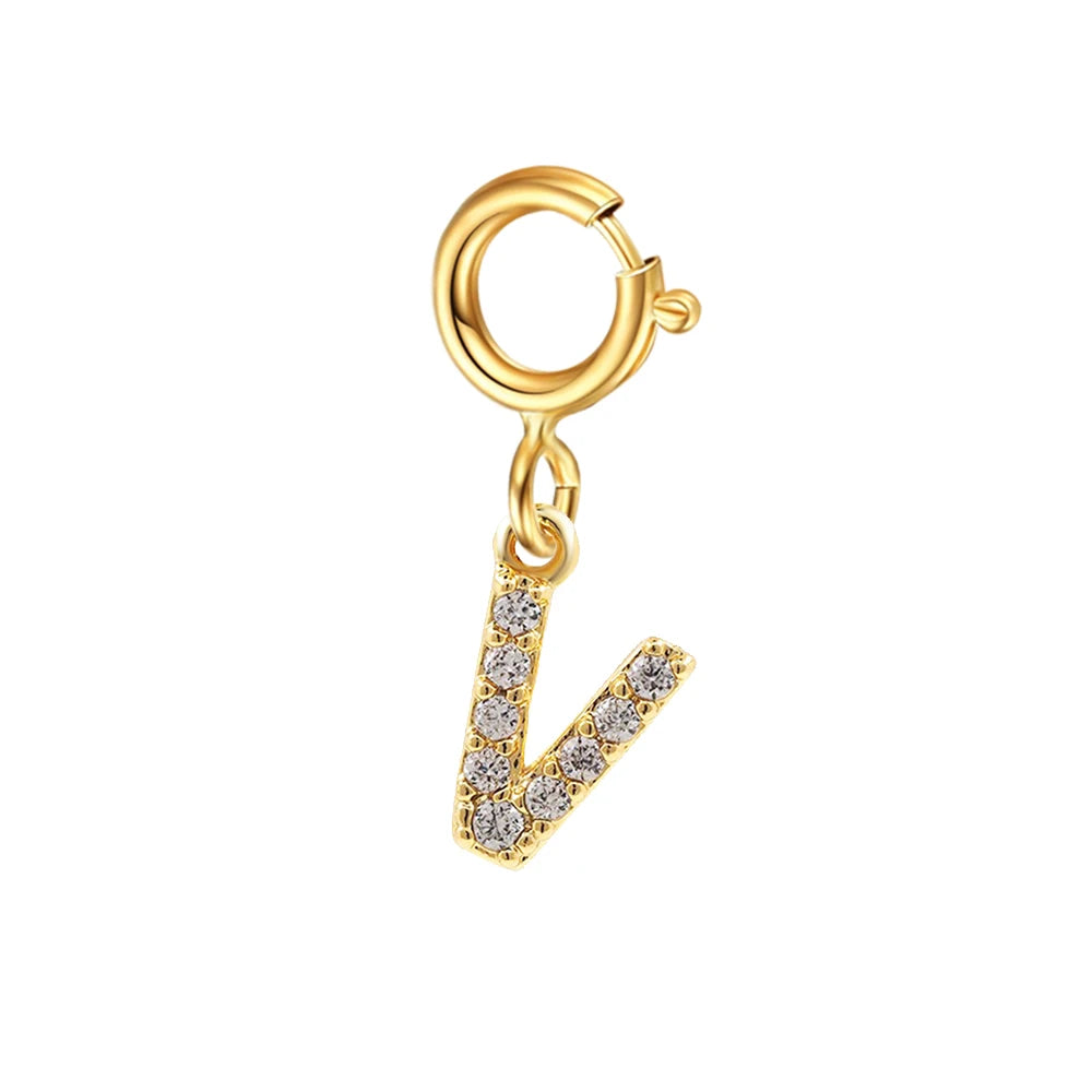 Personalized bracelet diy name initial letter pendant Gold Color Bracelet Stainless Steel Twist Cuban Chain Bracelet for Women