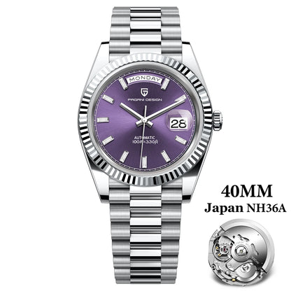 PAGANI DESIGN 2025 New Luxury Rose Gold DD40 Automatic Watch For Men NH36A Mechanical Wristwatch Men Stainless steel Waterproof