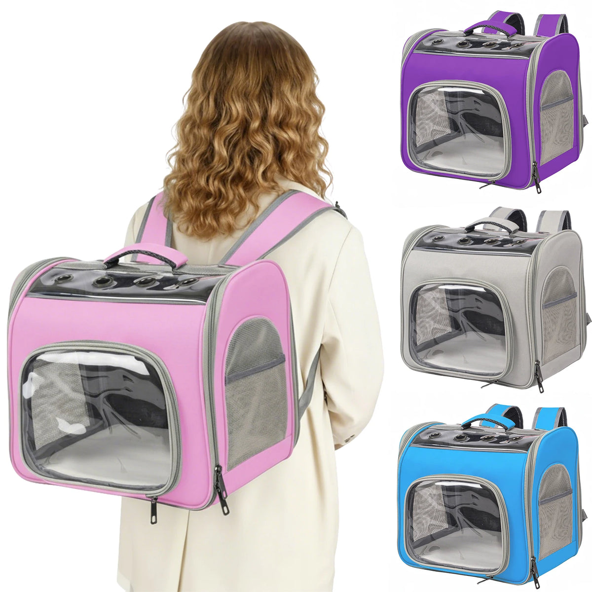 Cat Backpack, Breathable Pet Backpack With Front Opening, Foldable Backpack Bag, Breathable Mesh Window, Dog Backpack