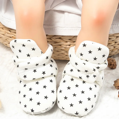Winter Padded Thickened High-top Warm Newborn Baby Walking Shoe Anti-slip Cotton Soft Bottom Versatile Classic Baby Casual Shoes