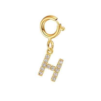 Personalized bracelet diy name initial letter pendant Gold Color Bracelet Stainless Steel Twist Cuban Chain Bracelet for Women