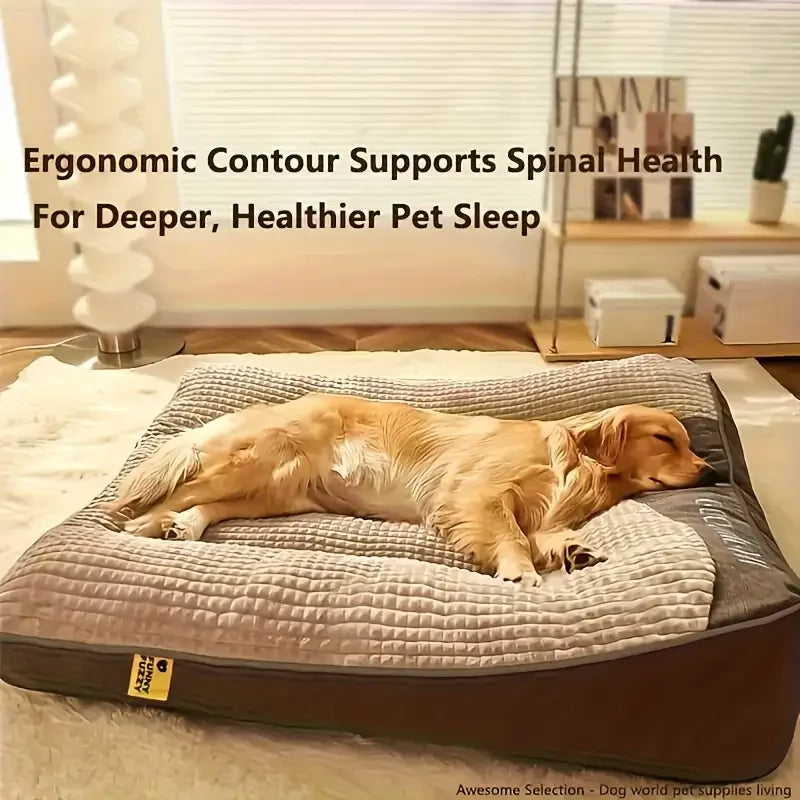 Orthopedic XXL dog bed and kennel for large dog breeds, suitable for all climatic conditions. Designed to human-sized dimensions