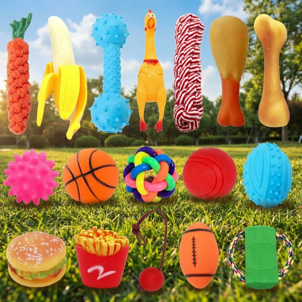 Wholesale Pet Toys Chew Resistant TPR Simulation Squeaky Dog Toys for Small Medium Dogs Teeth Cleaning Training Supplies