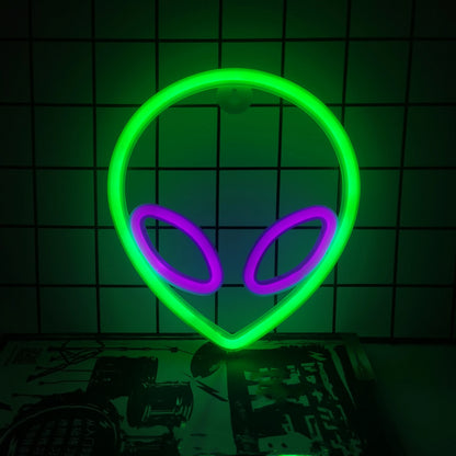 Halloween Bat Spirit LED Neon Wall Decor for Party Gift - Terrifying Atmosphere - USB or Battery Powered