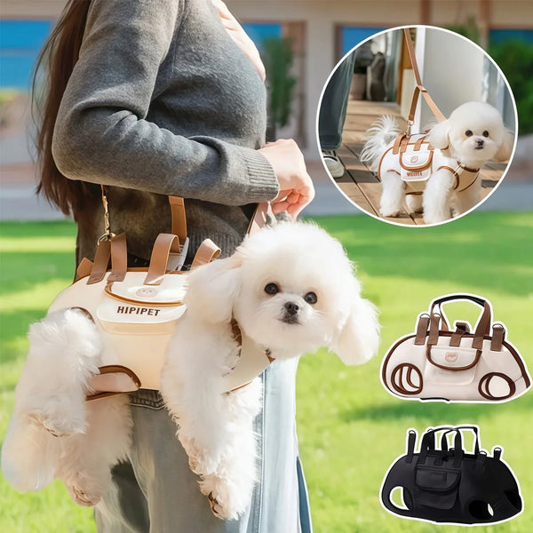 Pet Sling Carrier Dog Lift Harness Backpack with Handle Leash Portable Outdoor Walking Travel Bag for Small Dogs Cats
