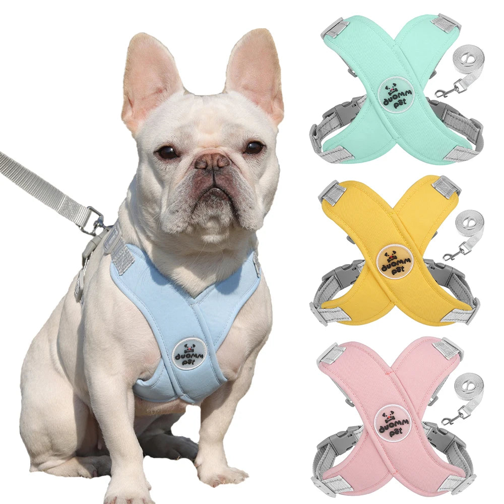 Breathable Reflective Dog Harness & Leash Set