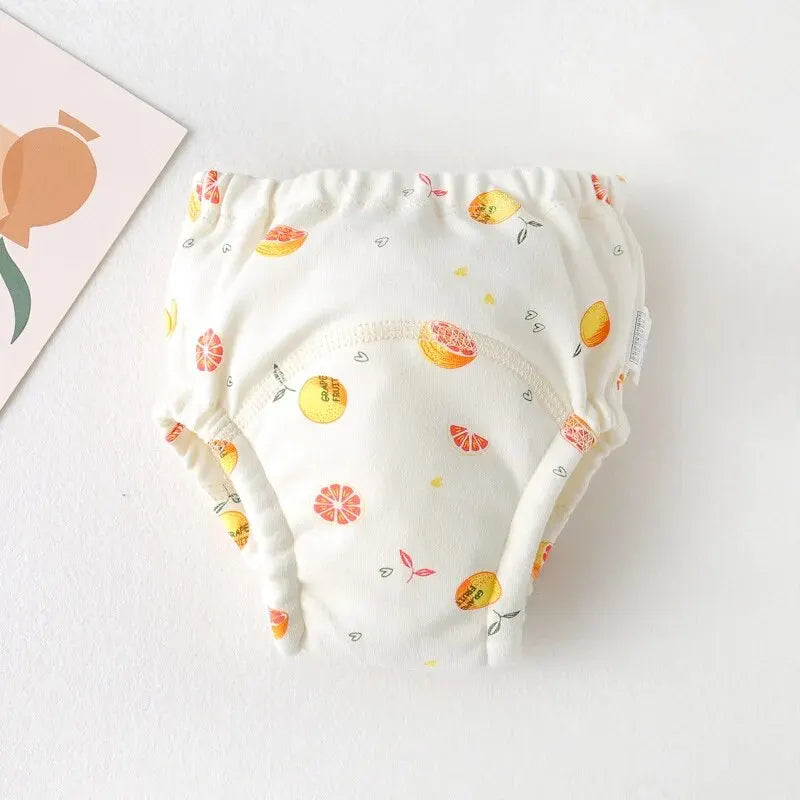 Baby Waterproof Reusable Training Pants Cute Cotton Baby Diaper Infant Shorts Nappies Panties Nappy Changing Underwear Cloth