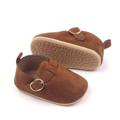 New Baby Shoes Retro Leather Boy Girl Shoes Multicolor Toddler Rubber Sole Anti-slip First Walkers Infant Newborn Moccasins