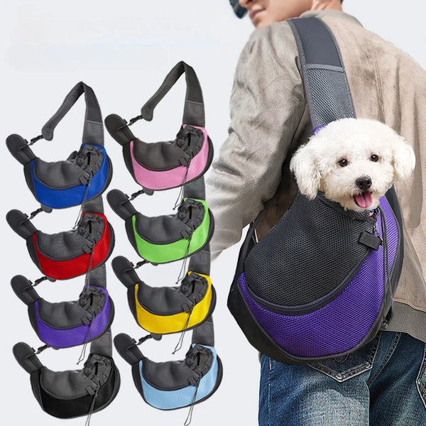 Pet Carrier Bag Shoulder Sling Breathable Mesh Travel Backpack for Cats Dogs Outdoor