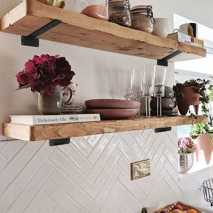 Metal Floating Shelf Brackets Wall Mount Heavy Duty Shelves Brackets 1/5 Inch Invisible L Brackets for Shelves Support