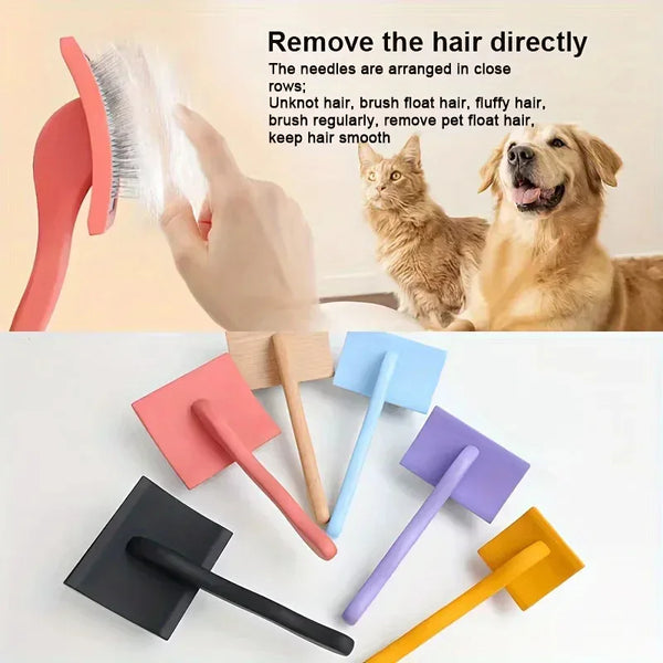 Extra Long Pin Dog Slicker Brush for Grooming Doodle Hair Professional Pet Deshedding Brush for Dogs and Cats Detangling Comb