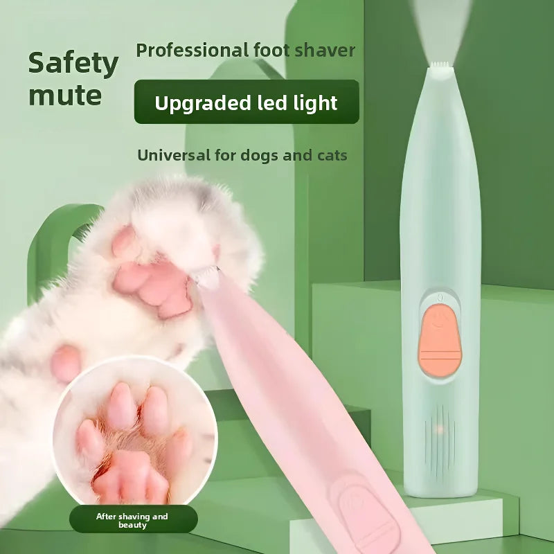 360° Pet Hair Trimmer Pet Foot Hair Clipper USB Rechargeable 500mAh Pet Grooming Beauty Tool