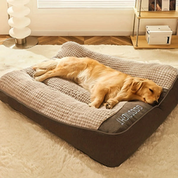 Large Dog Bed Sofa Style - Orthopedic Washable Pet Bed for Golden Retriever & Big Dogs, Warm All-Seasons Cushion Mat