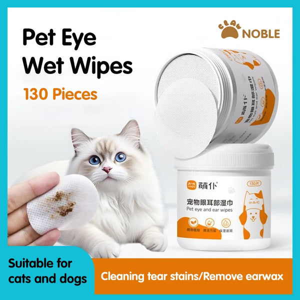 130/260 PCS Pet Eye Wipes Cats And Dogs Tear Mark Wet Wipes Cats And Dogs Universal No Irritation Cleaning Products Canned Wipes